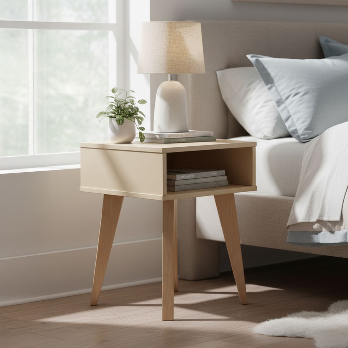 BE DESIGN - Velador Azaleia 35,8x46,5x40 cm Madera