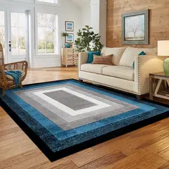 IDETEX - Alfombra Frise Carved Florida D1 133x180 Blue