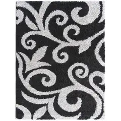 IDETEX - Alfombra Shaggy D5 133x180 Negro
