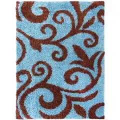 IDETEX - Alfombra Shaggy D5 133x180 Turquesa