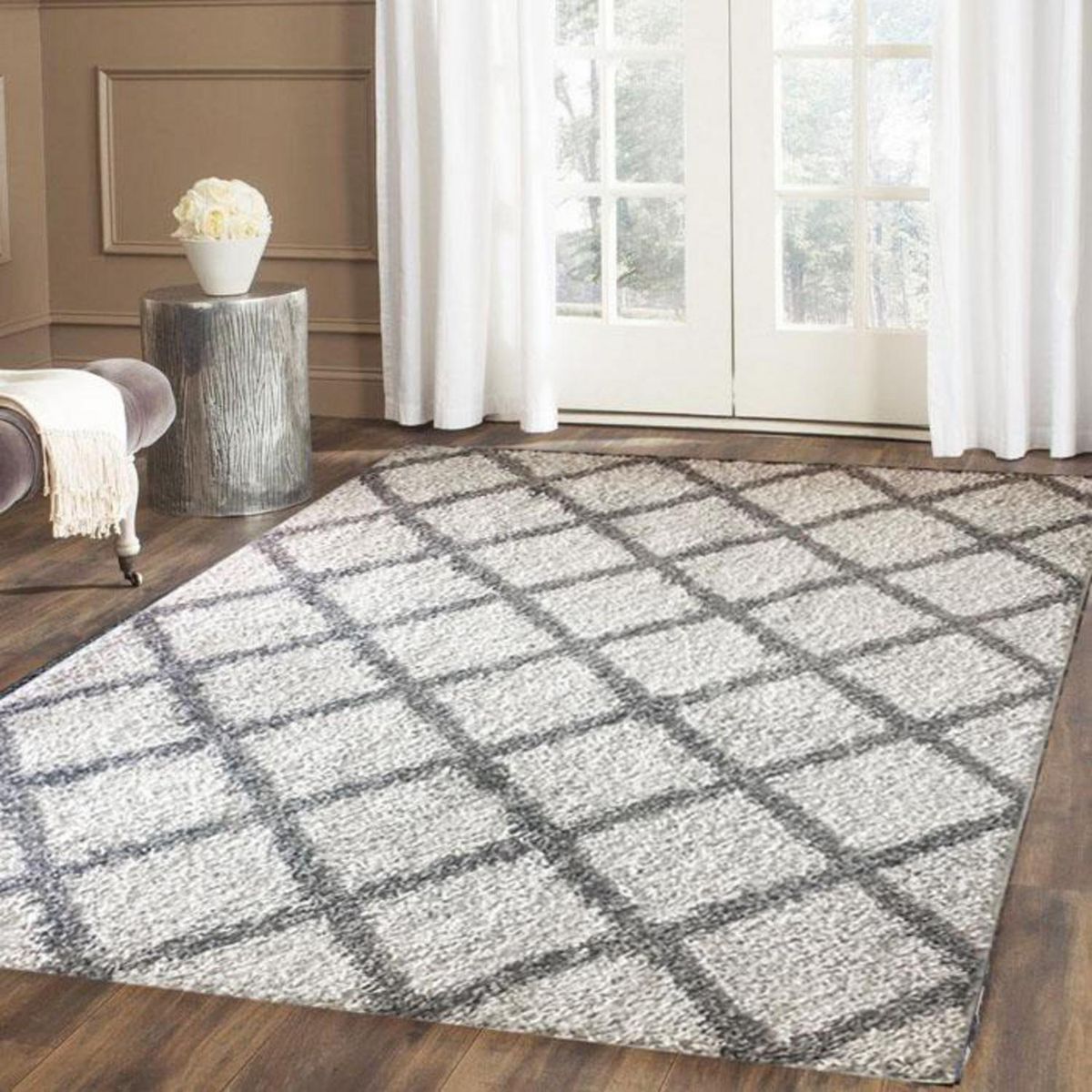 IDETEX - Alfombra Shaggy D9 150x200 Marengo