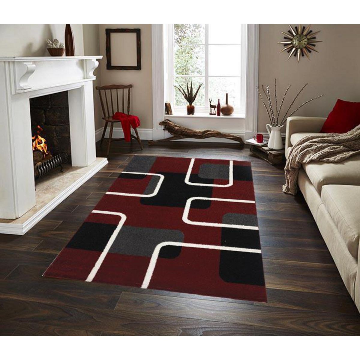 IDETEX - Alfombra Frise Carved 170x230 cm Polipropileno Diseños