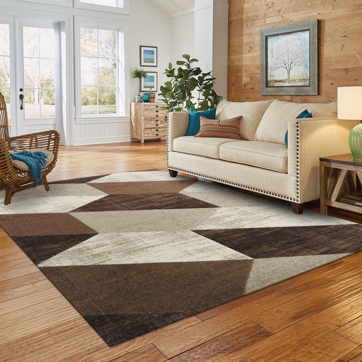 IDETEX - Alfombra Frise Carved Florida D4 133x180 Brown