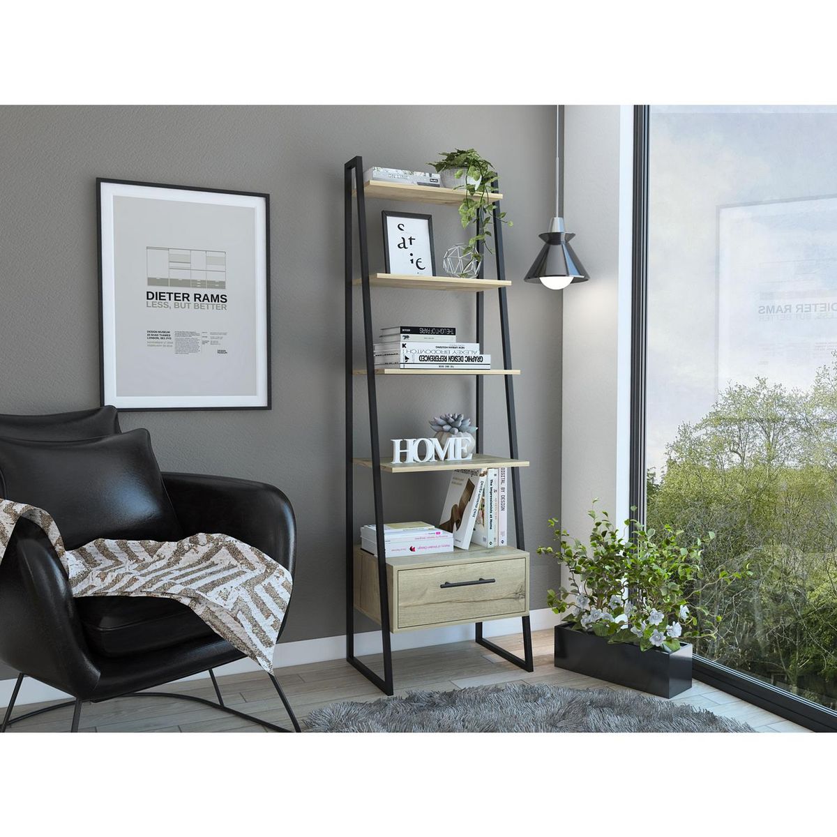 TUHOME - Estante Magnum Melamina 4 Nivel(es) 56x177.4x39 cm Duna