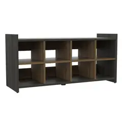 TUHOME - Zapatera Z-101 Melamina 8 Nivel(es) 100.6x48.1x33.4 cm Carbón/Gales