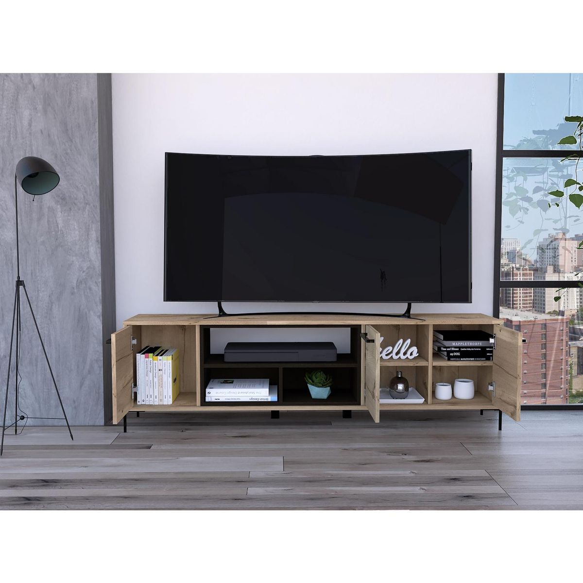 TUHOME - Rack TV 65 Shanghai duna/wengue