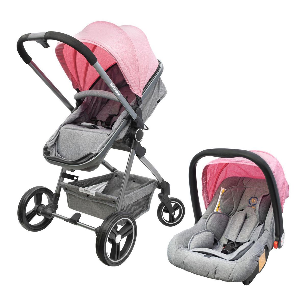KIDSCOOL - Coche Cuna City Travel Rosa