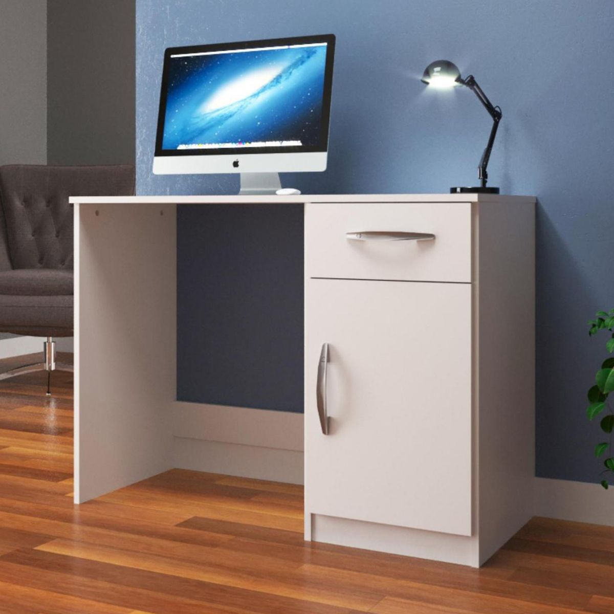 BE DESIGN - Escritorio Compaq Blanco 73.8x100x45 cm