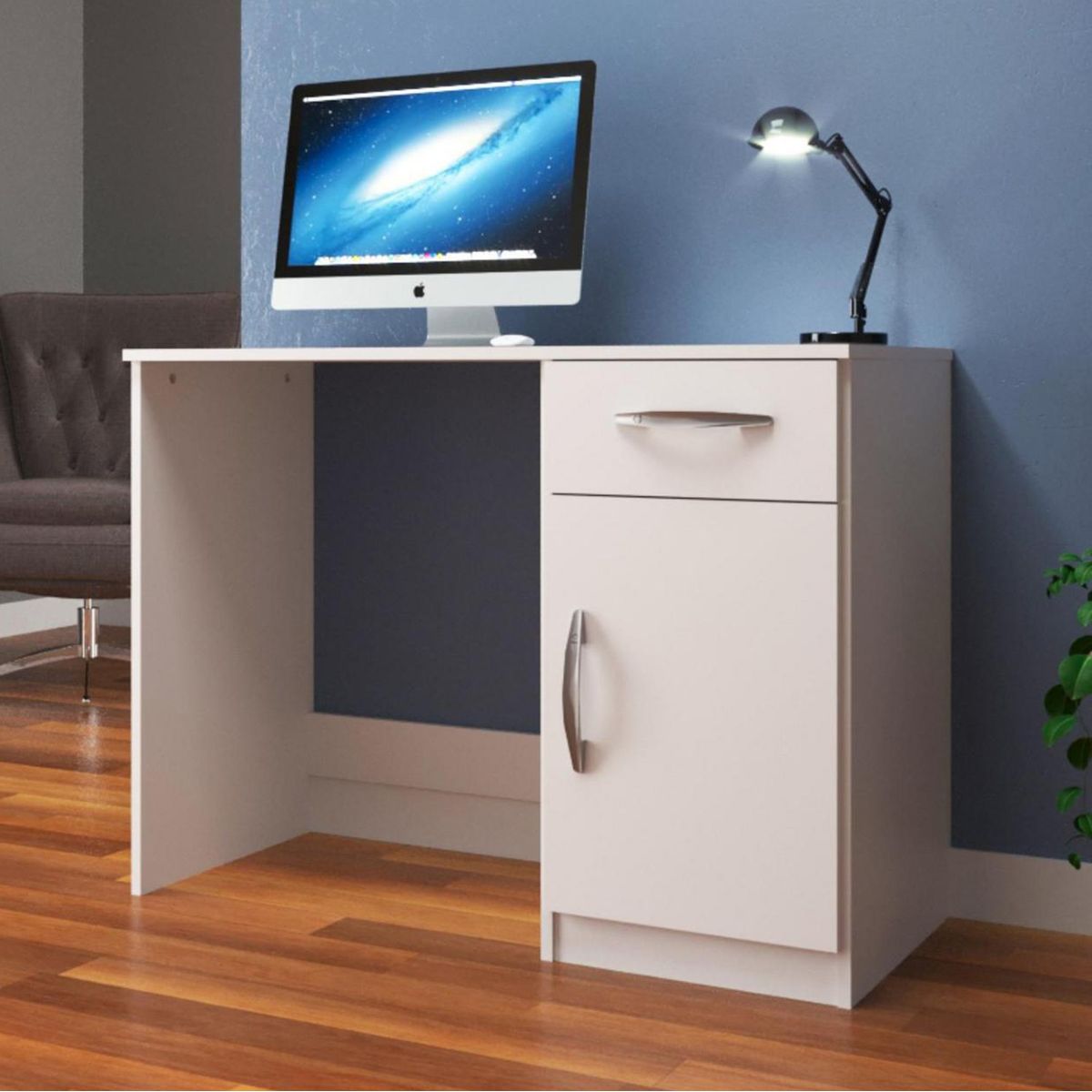 BE DESIGN - Escritorio Compaq Blanco 73.8x100x45 cm