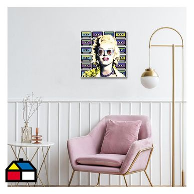 Canvas vintage mixtape 30 x 30 cms