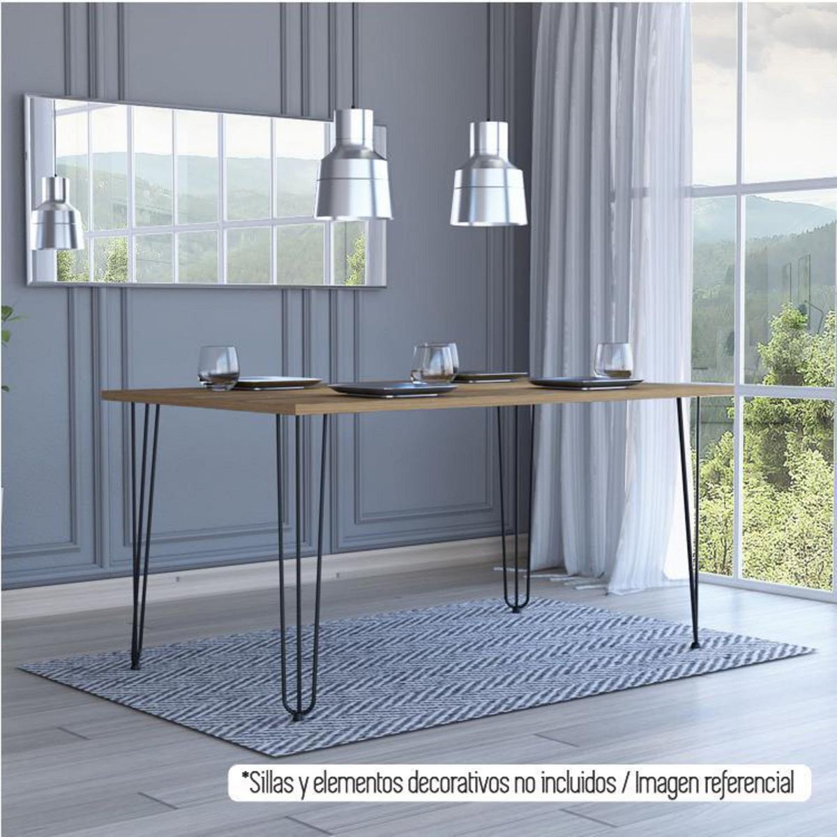 TUHOME - Mesa de comedor vassel-miel