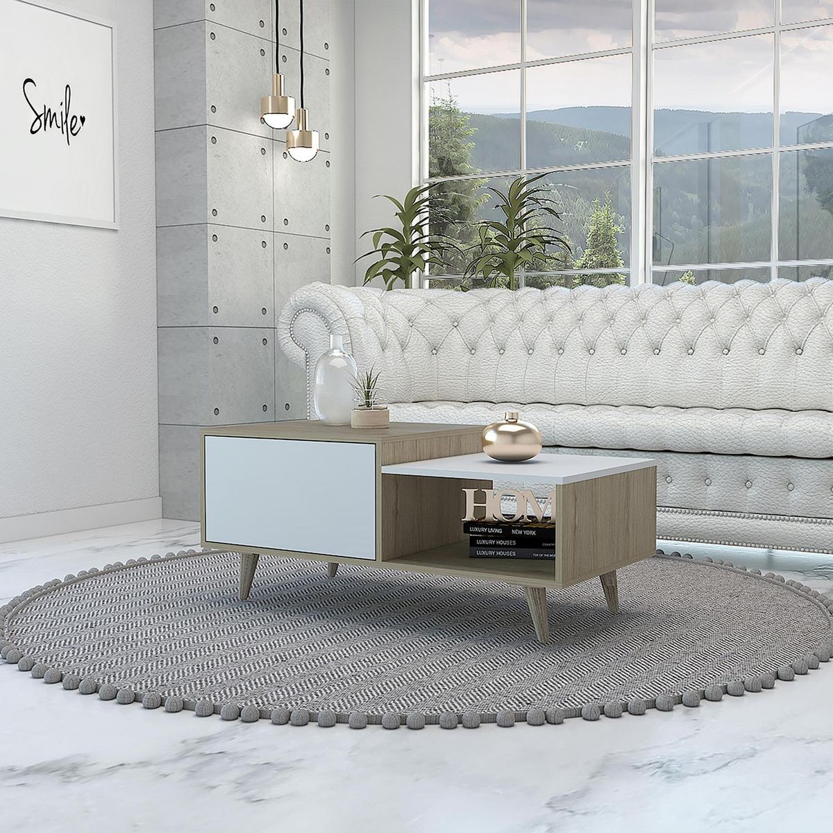 TUHOME - Mesa de centro Bora-rovere