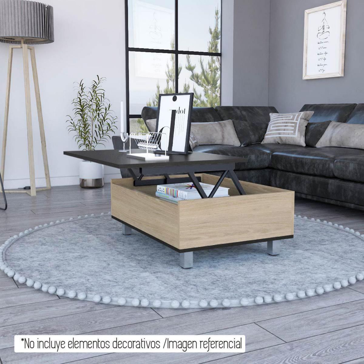 TUHOME - Mesa funcional rovere - wengue