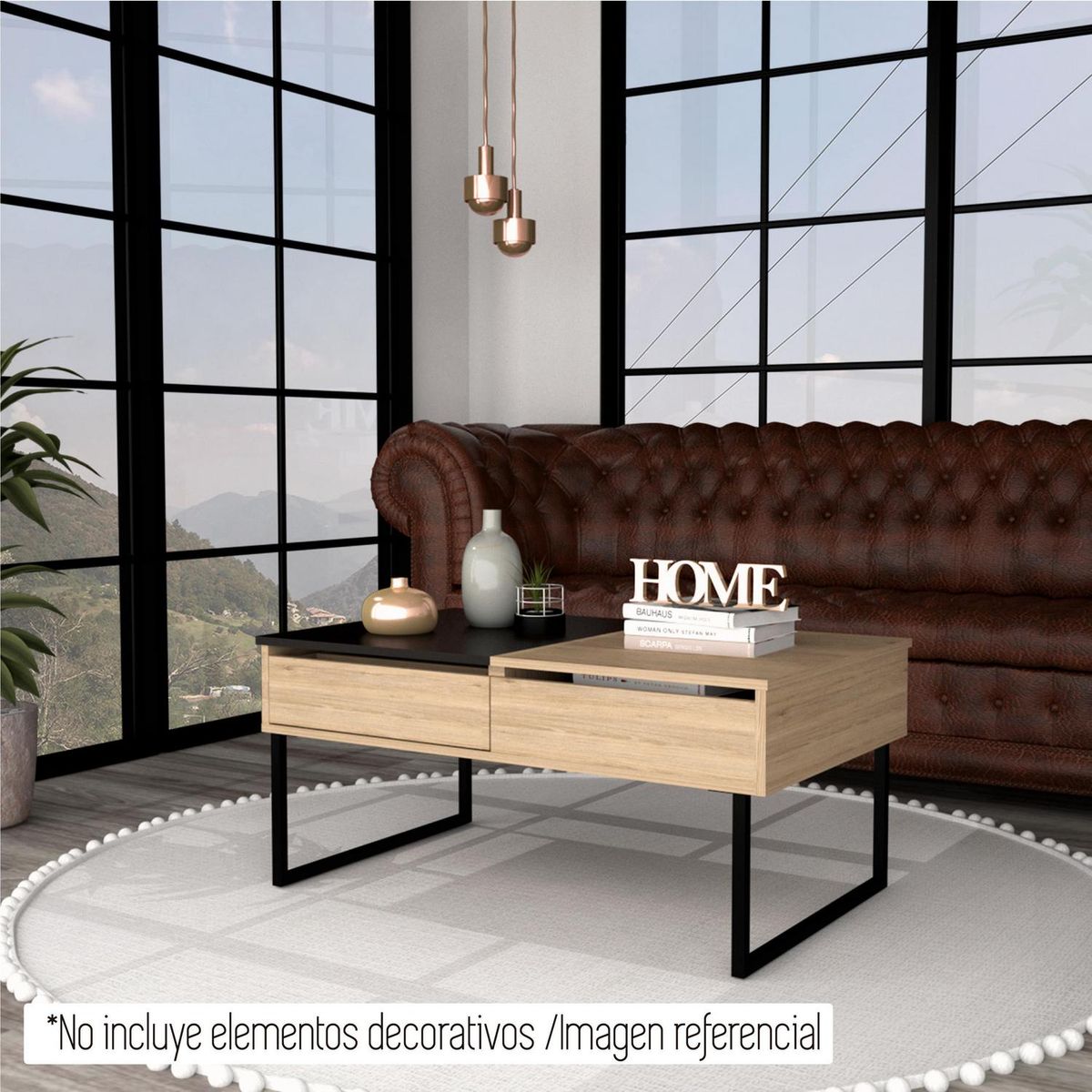 TUHOME - Mesa funcional rovere - wengue