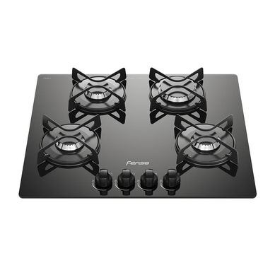 Encimera Gas 4 Platos Negro F GC60V A