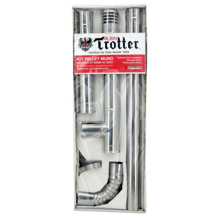 ALBIN TROTTER Kit Instalación Pellet Inoxidable 80 Mm