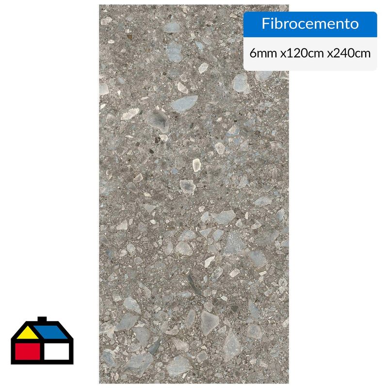 PIZARREÑO CEDRAL - Set 3  Fibrocemento Simplísima 6 mm 120x240 cm Terr Onyx