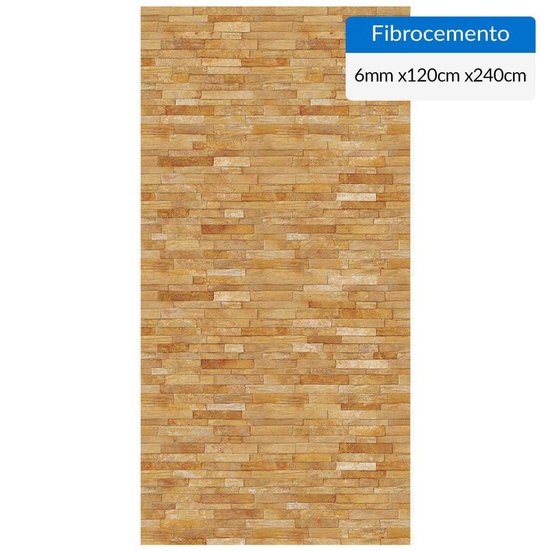 PIZARREÑO CEDRAL - Set 3  Fibrocemento Simplísima 6 mm 120x240 cm Arenisca Sepia