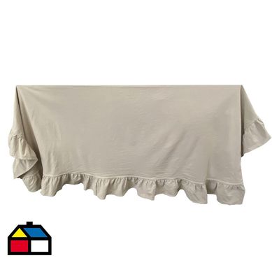 Mantel 160X180 cm beige algodn