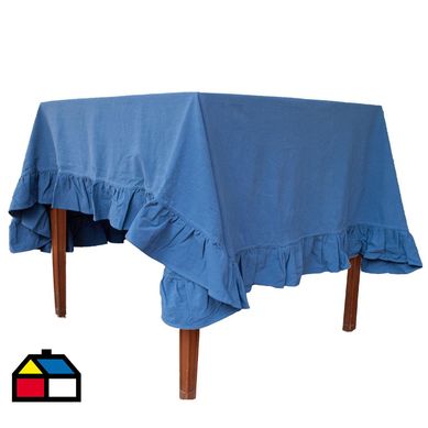 Mantel 160X180 cm azul algodn