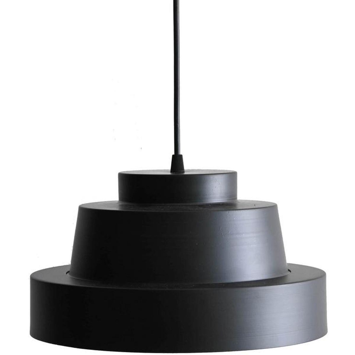 LAMPARAS MANQUEHUE - Lámpara Colgante Torta Metal Negro