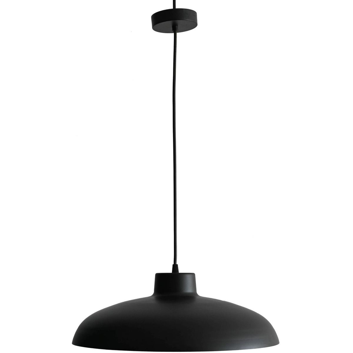 LAMPARAS MANQUEHUE - Lámpara Colgante Plato Metal Negro