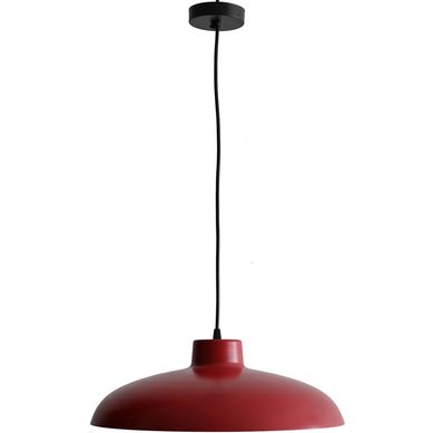 Lmpara de colgar Plato rojo 1 luz E27