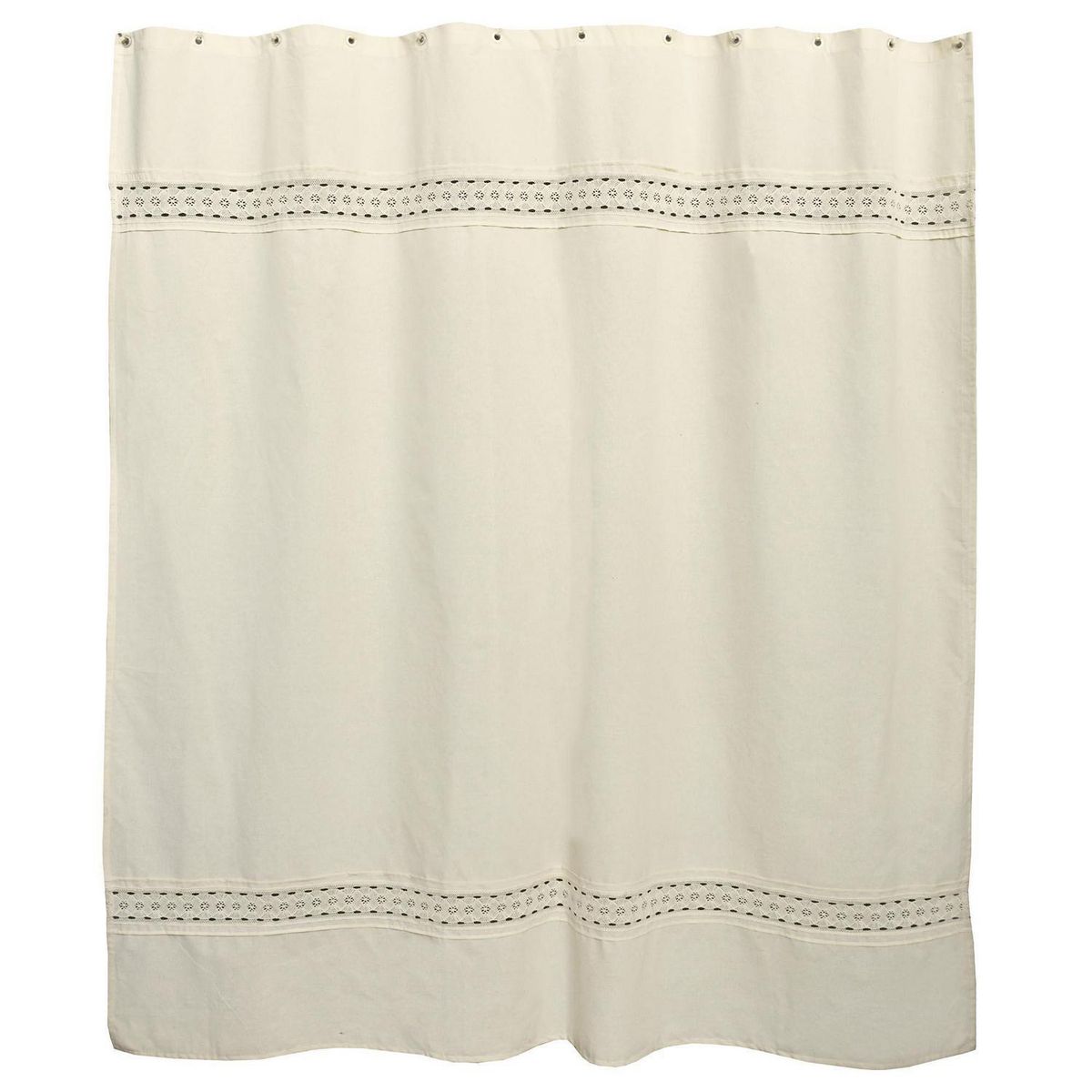 INES JOHNSON - Cortina de baño algodón boho 180x180 cm