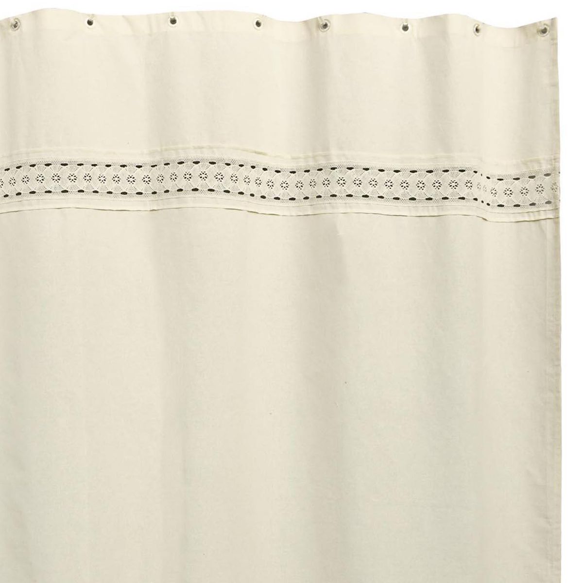 INES JOHNSON - Cortina de baño algodón boho 180x180 cm