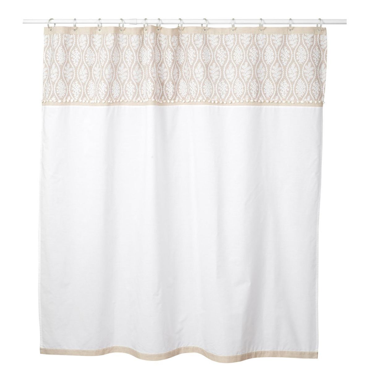 INES JOHNSON - Cortina de baño pattern vegetal 180x180 cm