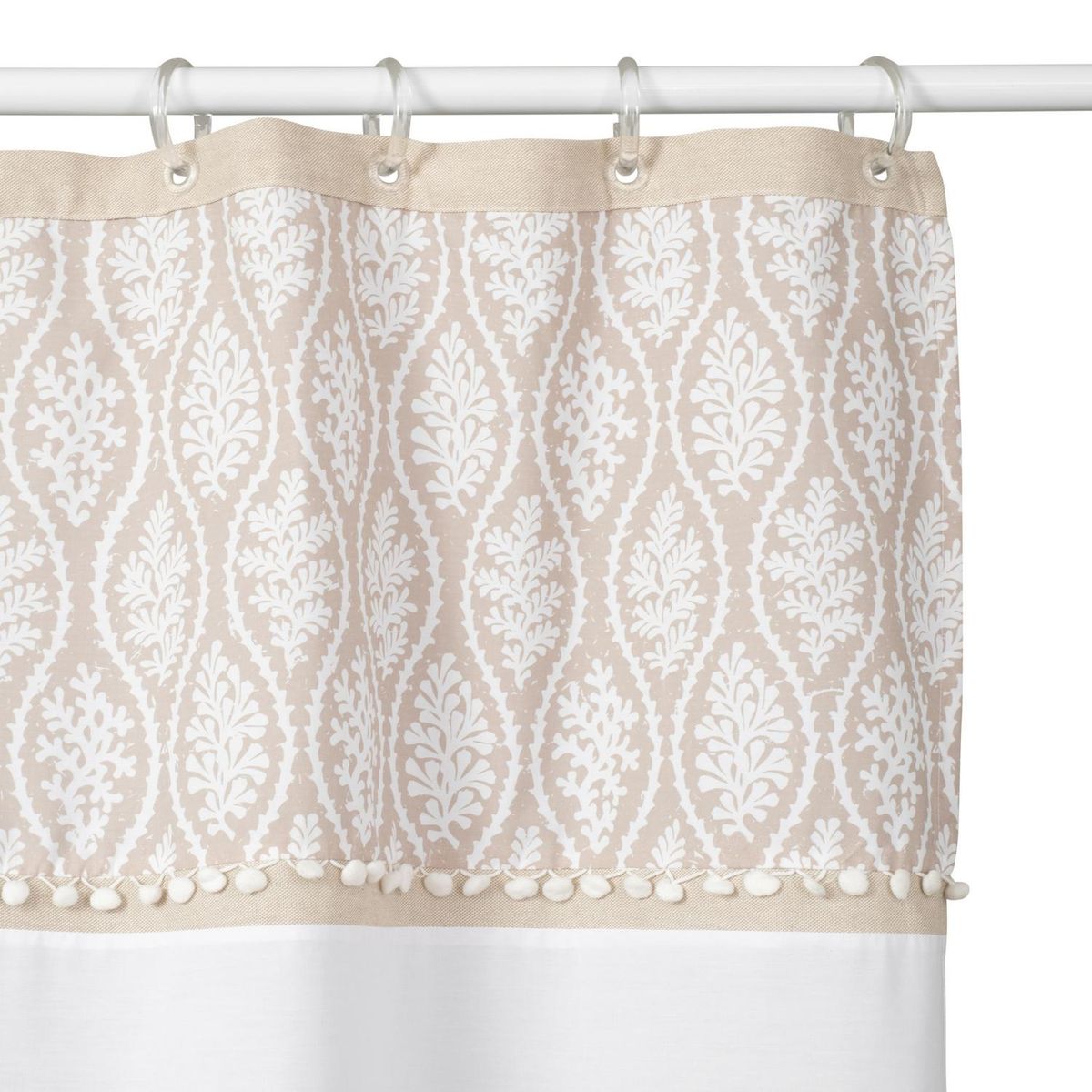 INES JOHNSON - Cortina de baño pattern vegetal 180x180 cm