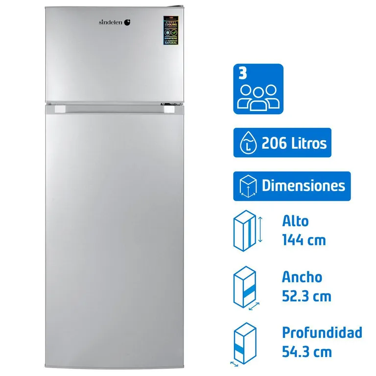 Refrigerador Top Freezer Frío Directo 206 Litros Inox RD-2020SI