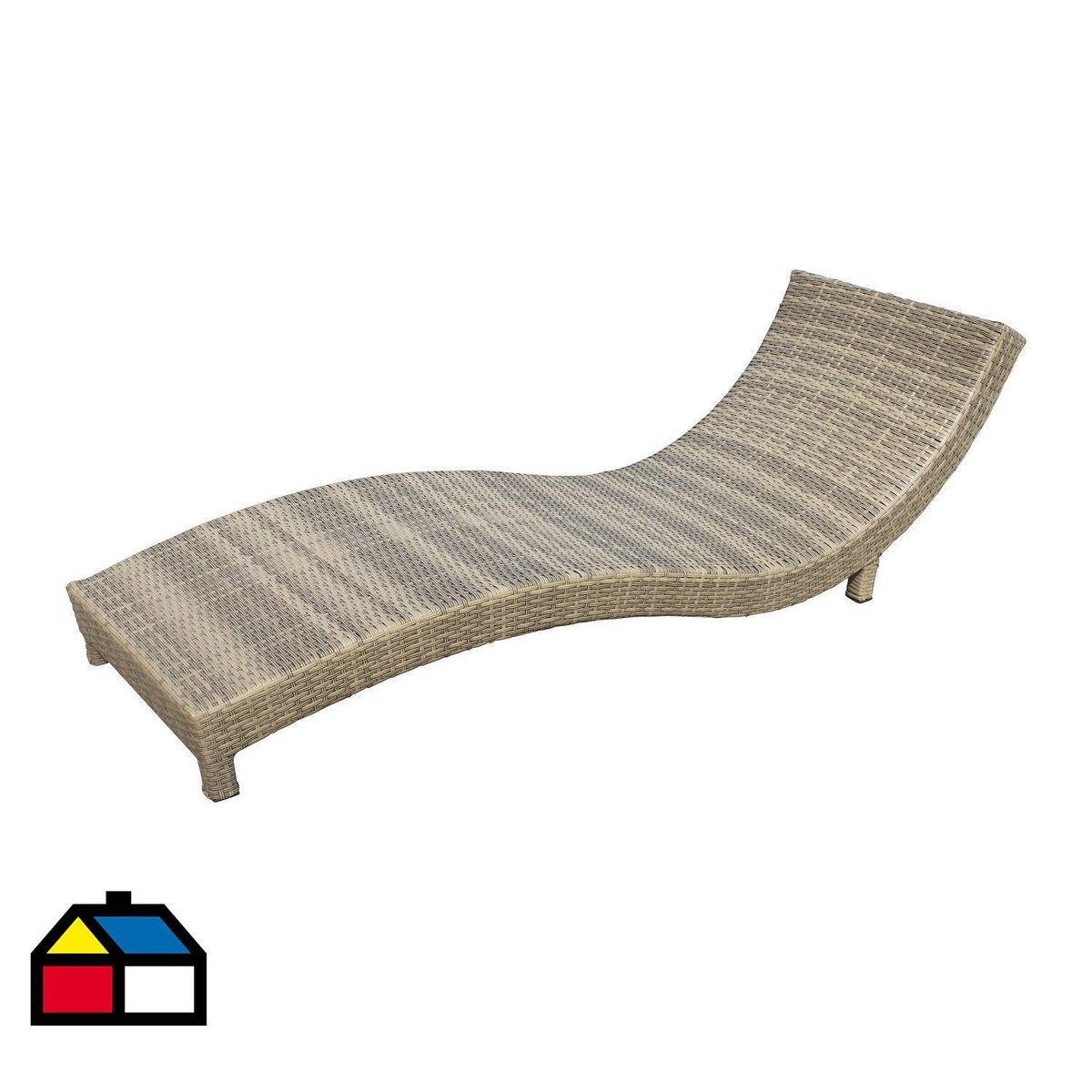 EL BARCO - Reposera Napoles Rattan Sintético Café Claro