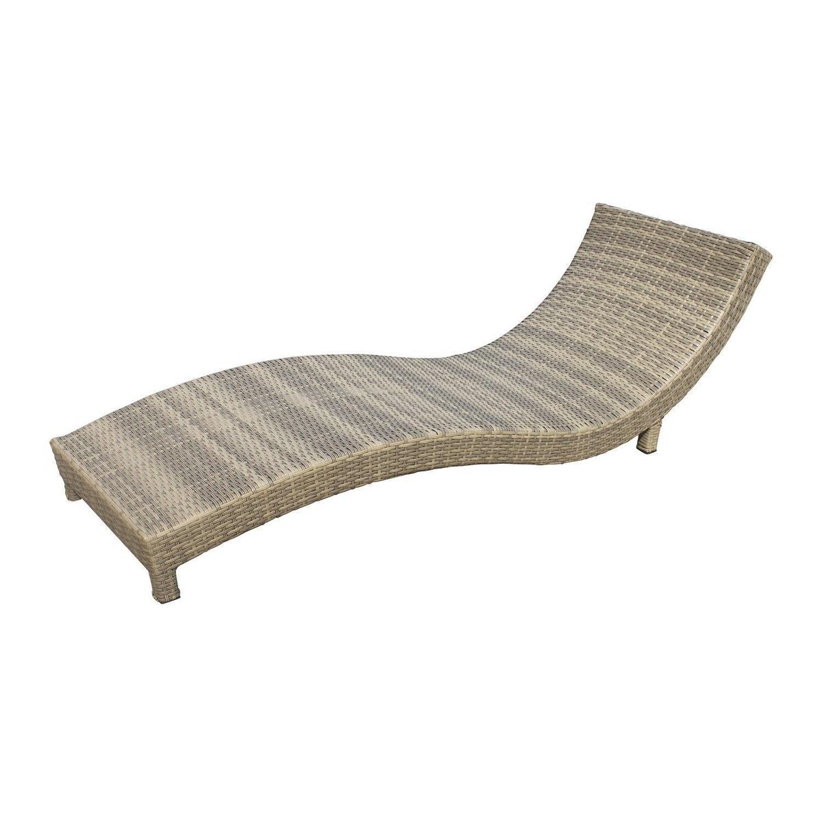 EL BARCO - Reposera Napoles Rattan Sintético Café Claro