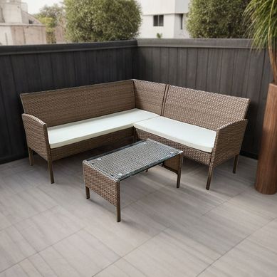Juego de Living de Terraza Palermo 5 Personas Caf Oscuro