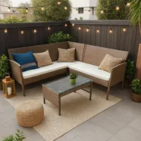 Juego de Terraza Living Palermo 5 Personas Café Oscuro