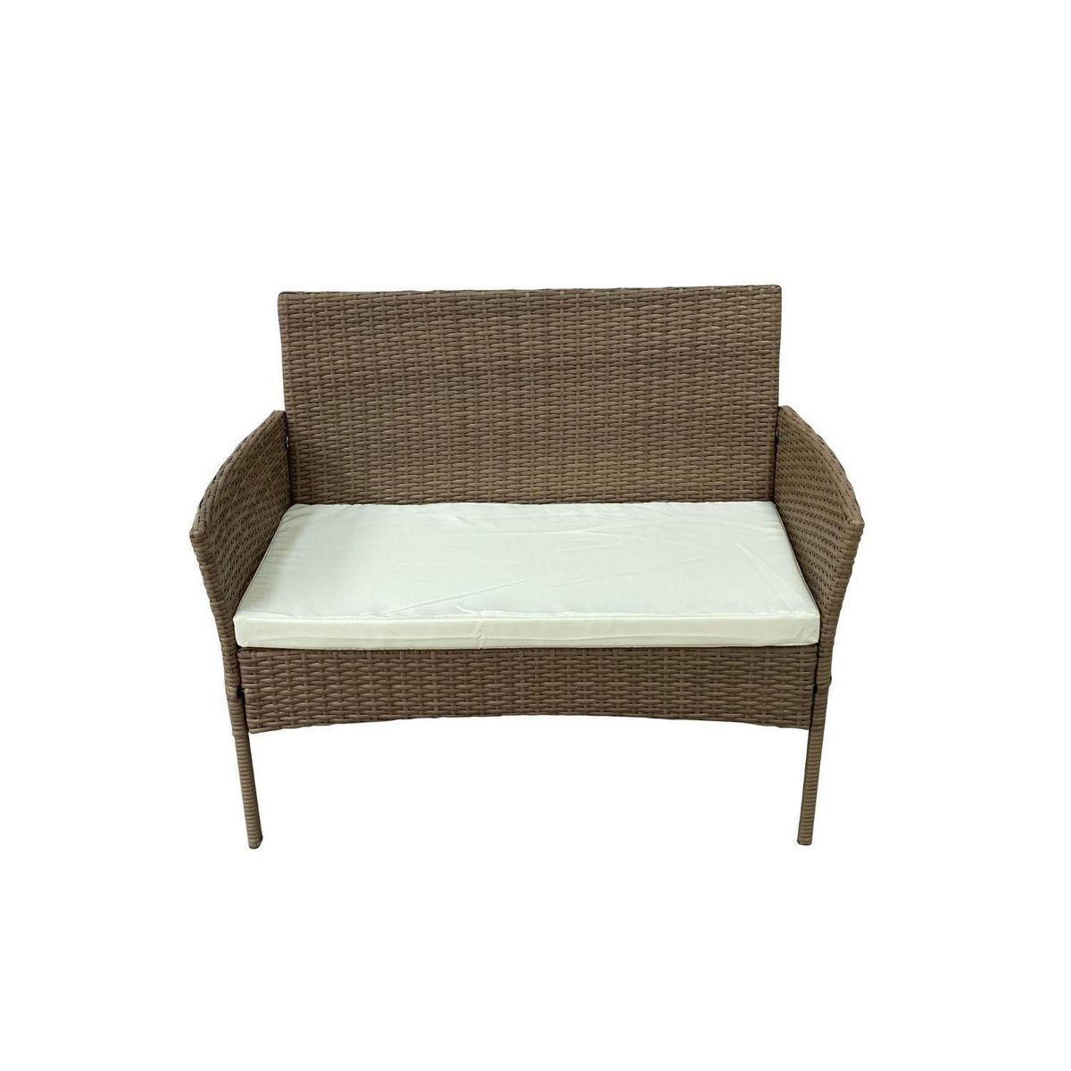 EL BARCO - Juego de Living de Terraza Milan 4 Personas Café Oscuro