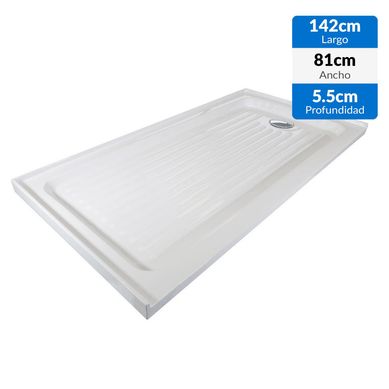 Receptculo c/desague 1420x810 mm incluye 3 lados c/ pestaas rejilla