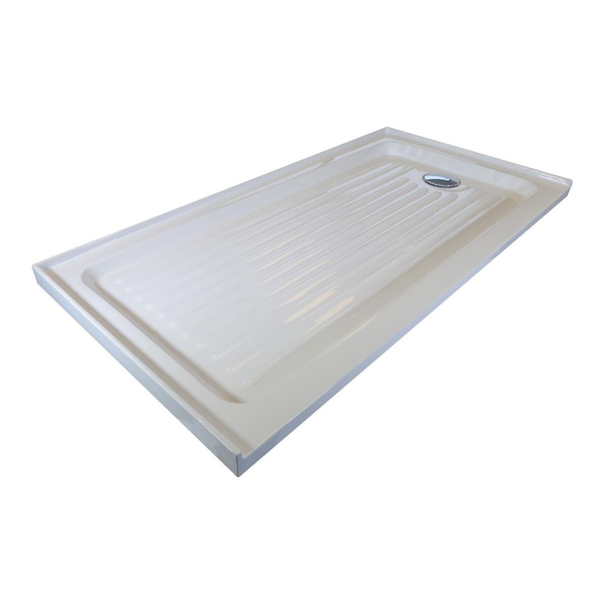 KLIPEN - Receptáculo c/desague 1420x810 mm incluye 3 lados c/ pestañas rejilla