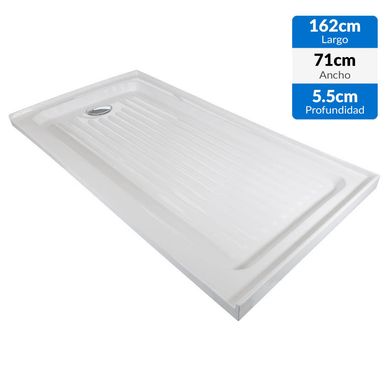 Receptculo c/desague 1620x710 mm incluye 3 lados c/ pestaas rejilla