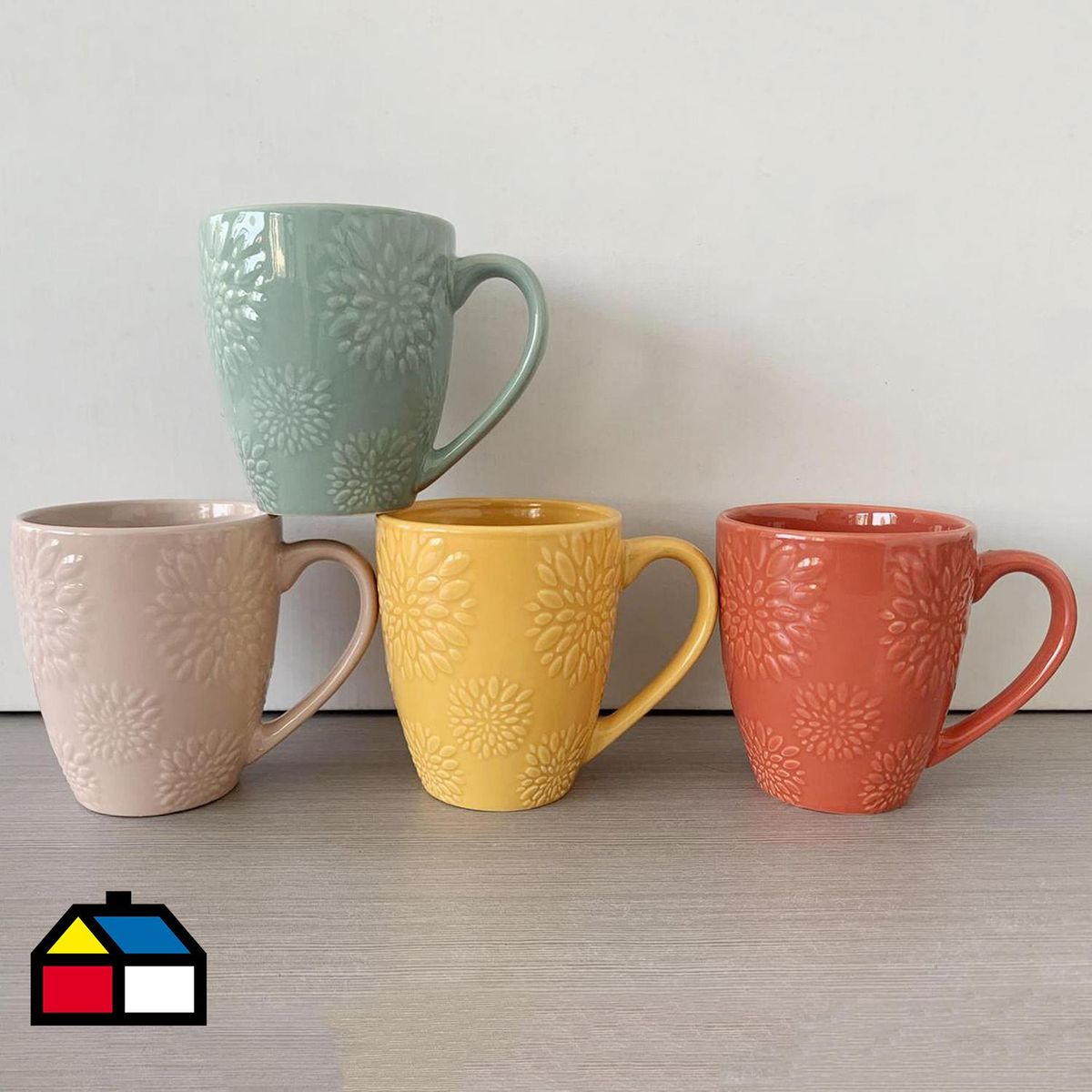 PK HOME - Tazón Relieve 365 ml Cerámica Multicolor