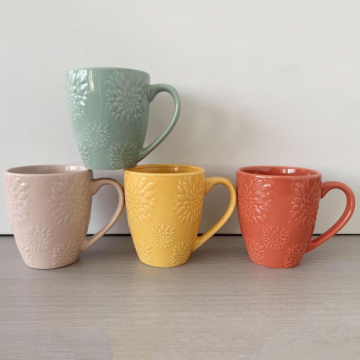 PK HOME - Tazón Relieve 365 ml Cerámica Multicolor