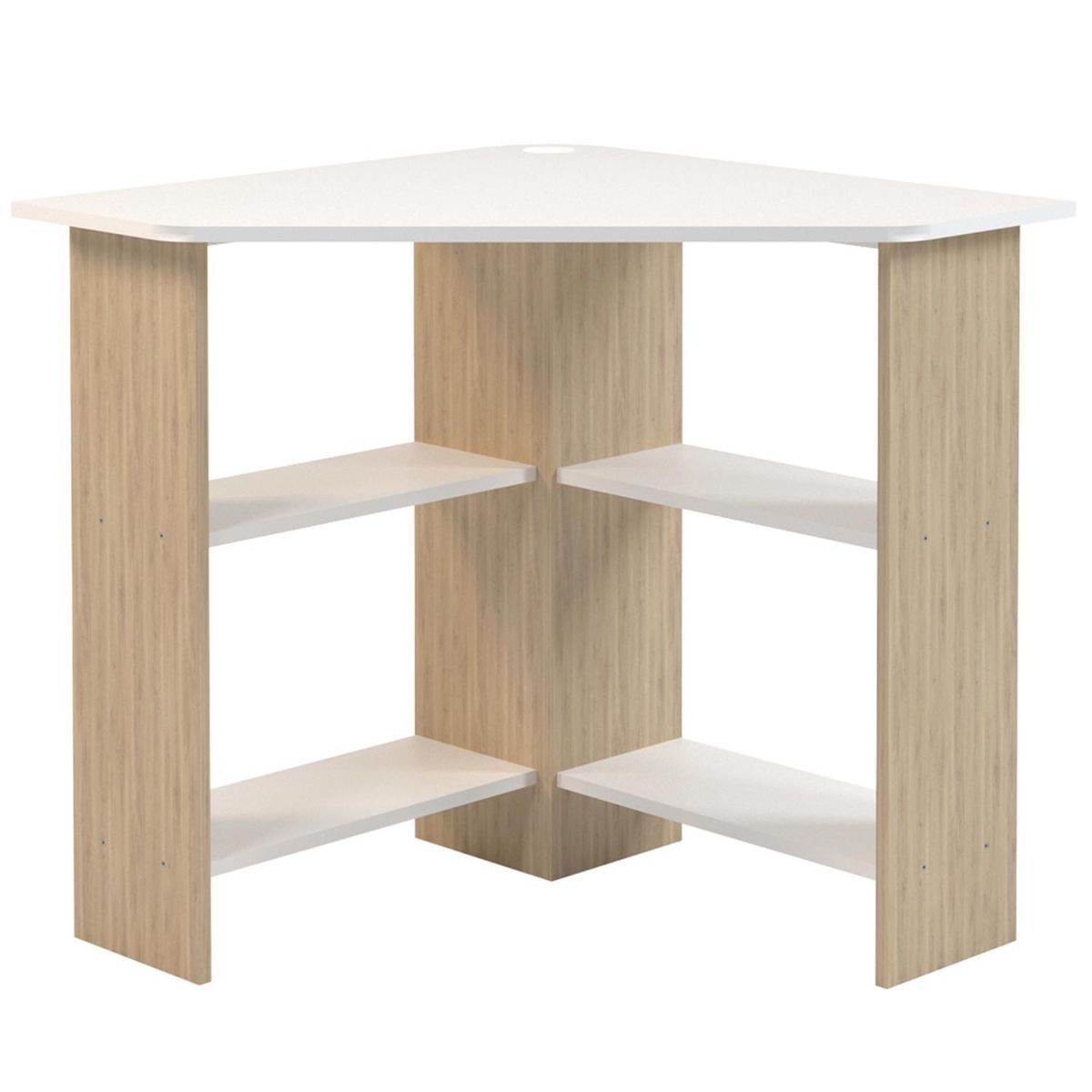 JUST HOME COLLECTION - Escritorio esquina 75x75x75x cm blanco-oak