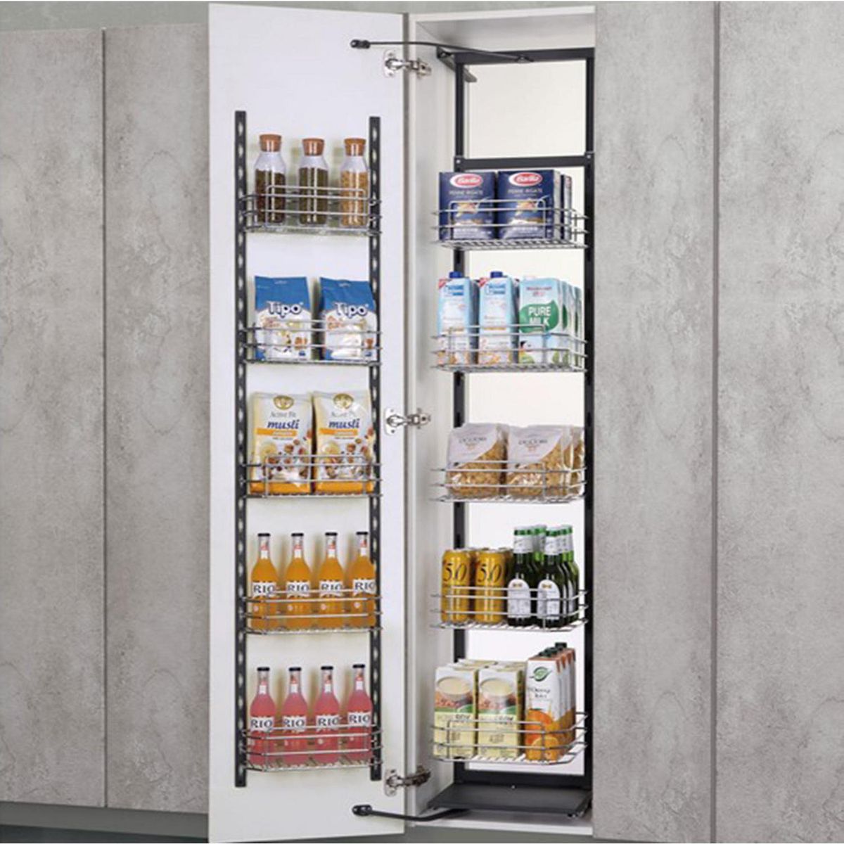 KUTZ - Despensa p/1 puerta 5 niveles c/s 450mm 50kg kutz