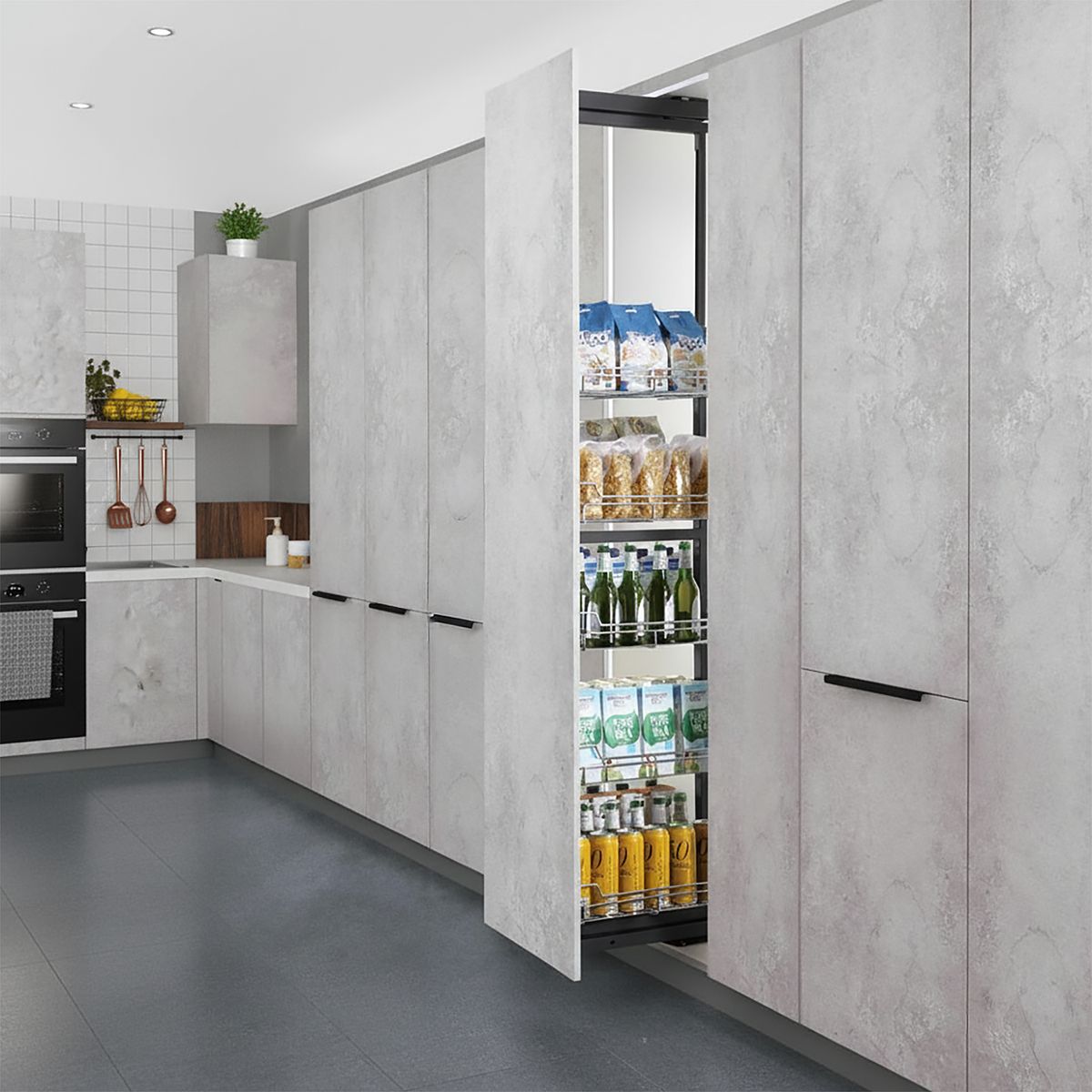 KUTZ - Despensa extraíble 5 niveles c/s 150mm 50kg kutz