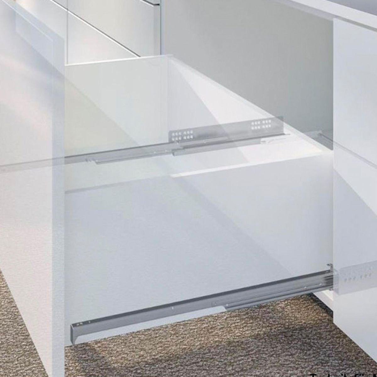 HETTICH - Corredera oculta quadro 25 stop/c ep 400mm hettich