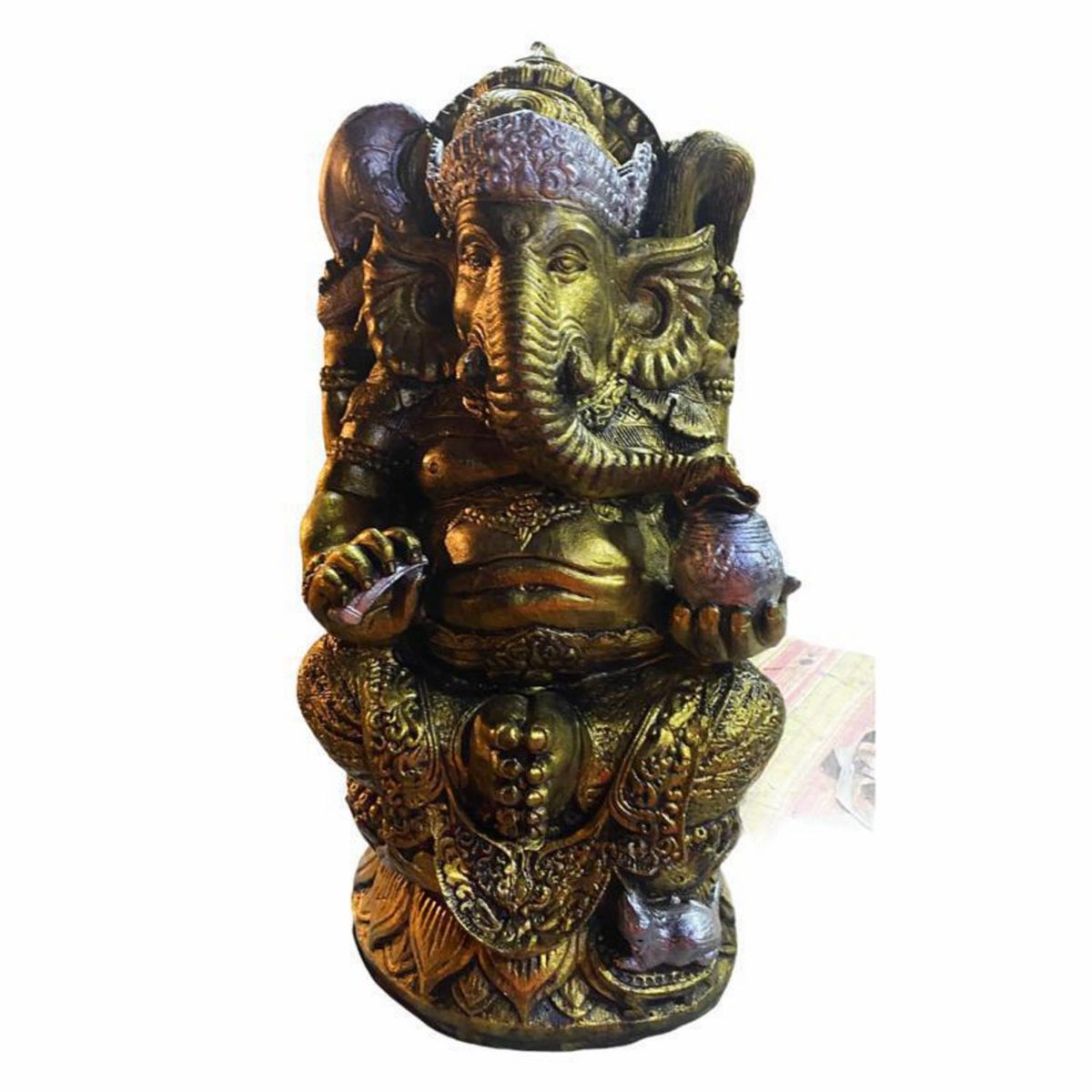 SAT NAM INSPIRES - Figura Ganesh 60 cm / dorado