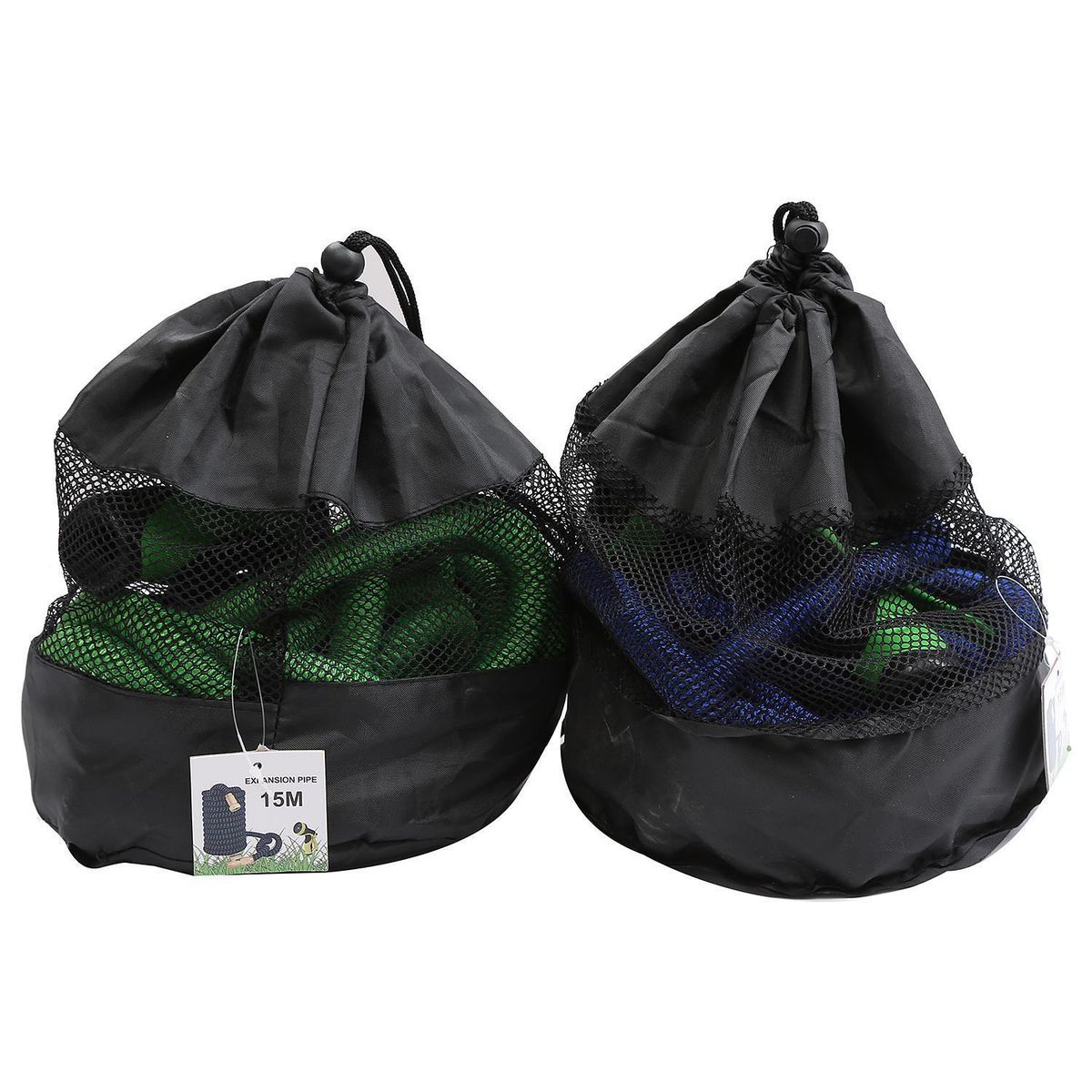 IMPORTADORA USA - Manguera retráctil expandible jardín 15 Mts. Azul