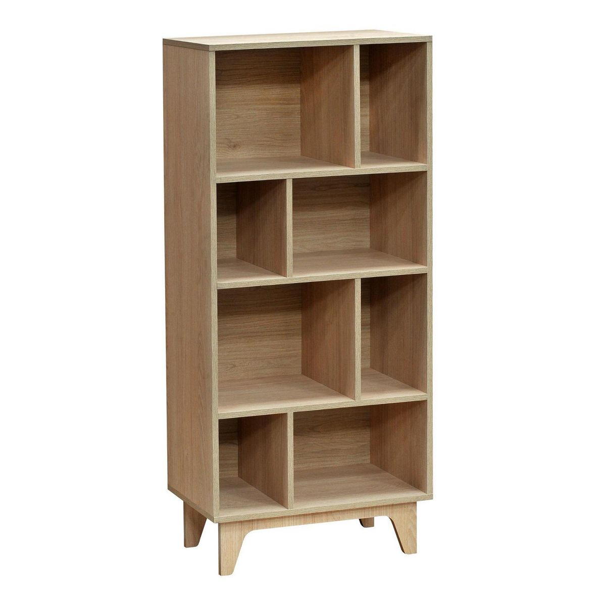 MOBIKIT - Librero Domino Maxi Melamina 3 Nivel(es) 29.5x135.5x34 cm Carvalo