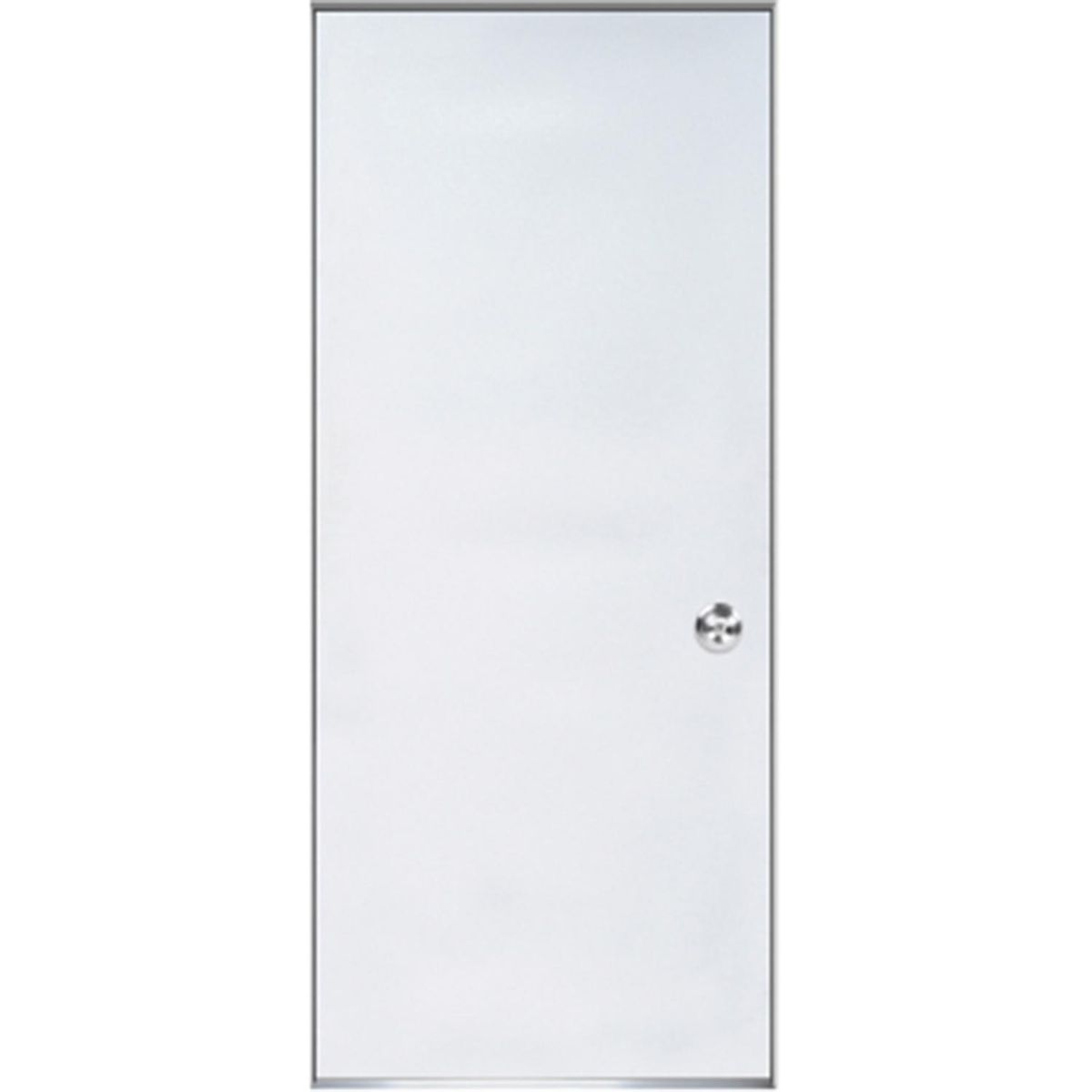 HOLZTEK - Puerta Exterior Acero 70x210 cm 6 Paneles Blanco